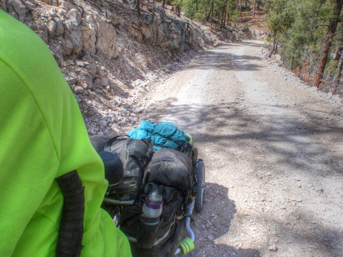 Climbing out of Rocky Canyon (GDMBR, Gila NF, NM, 31 Mar 2013).